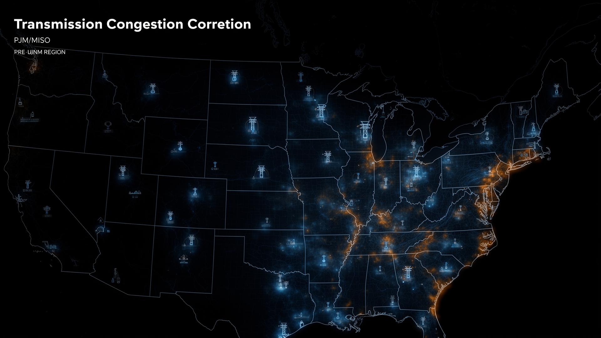 Transmission congestion heatmap across PJM and MISO